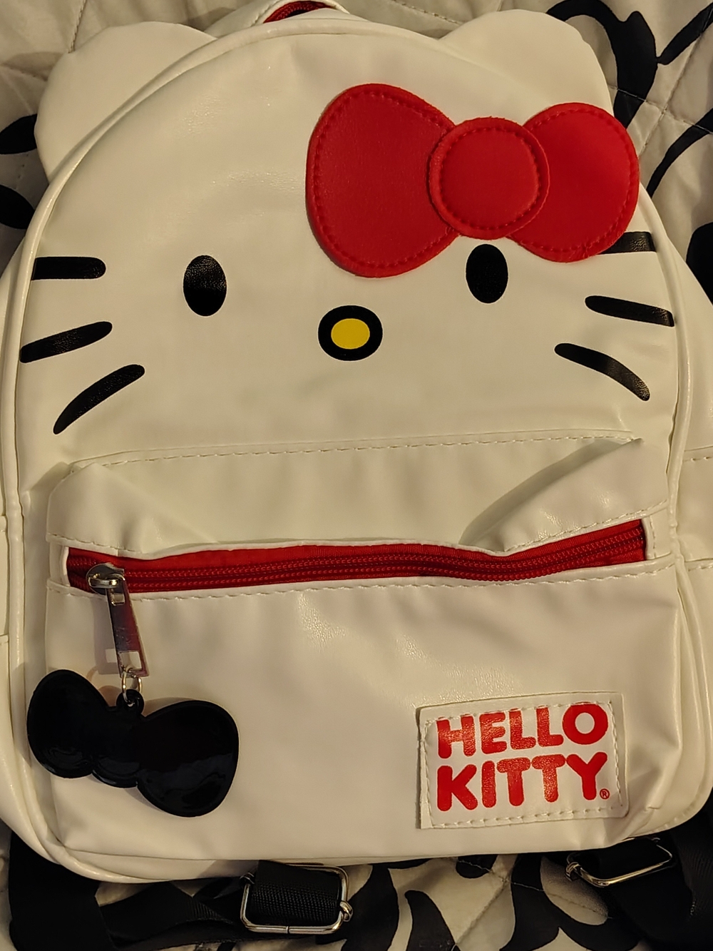 Hello Kitty White and Red Kids Backpack with Bow Accent